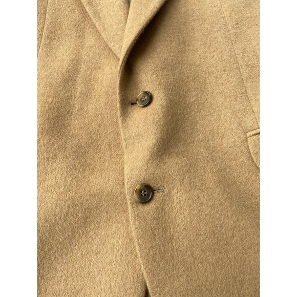 HUNT VALLEY USA MENS BROWN 100% CAMEL HAIR SPORT COAT JACKET BLAZER SIZE: 46 - Picture 3 of 16